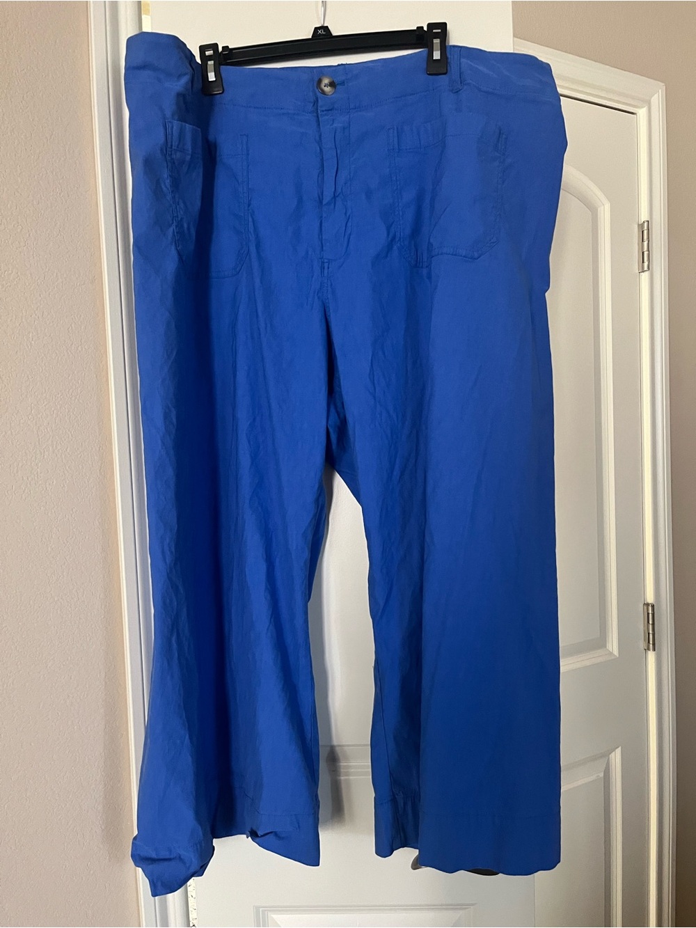 Anthropologie Maeve Colette Bright Blue Wide-Leg Pants size 26W